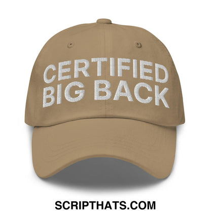Certified Big Back Embroidered Dad Hat Khaki