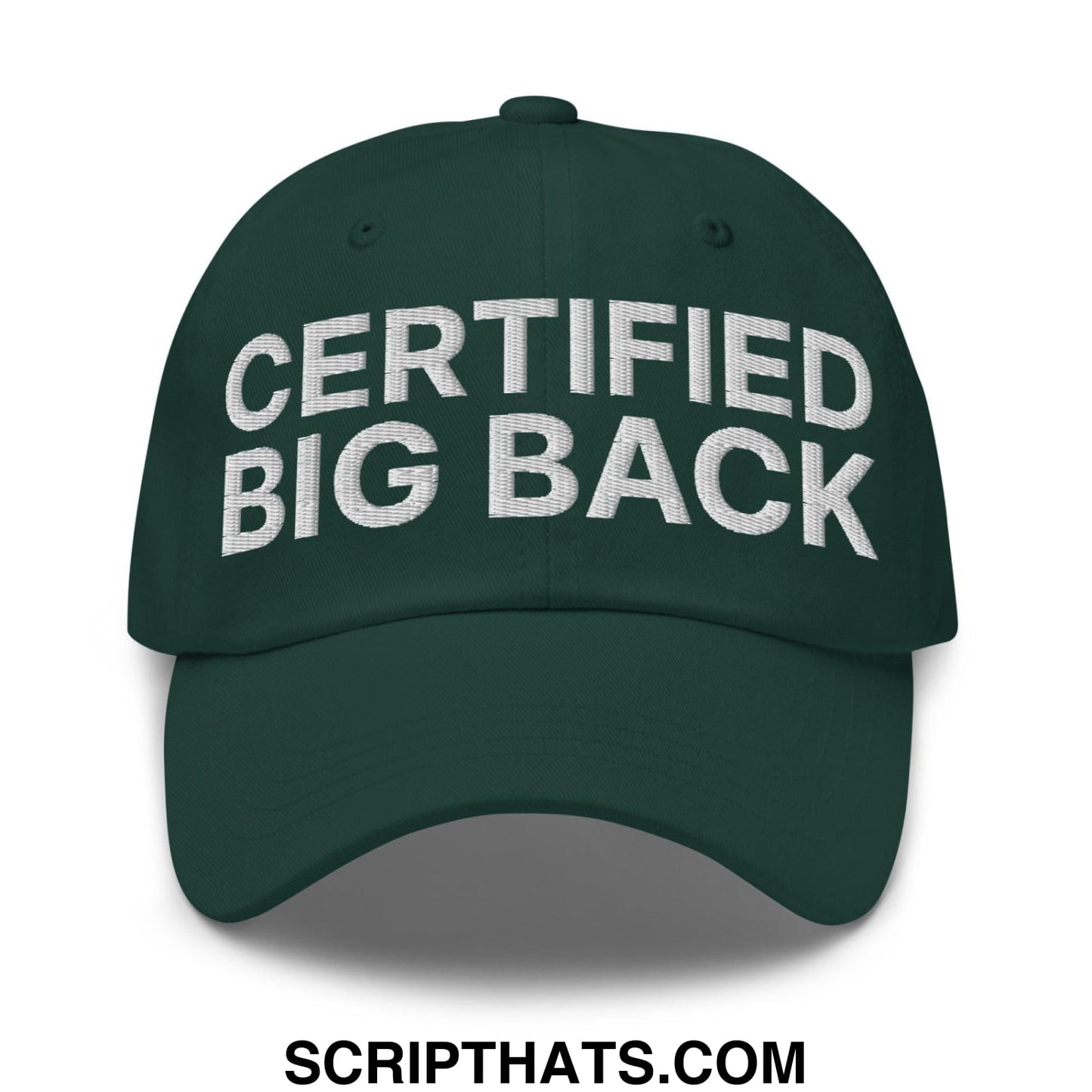 Certified Big Back Embroidered Dad Hat Spruce