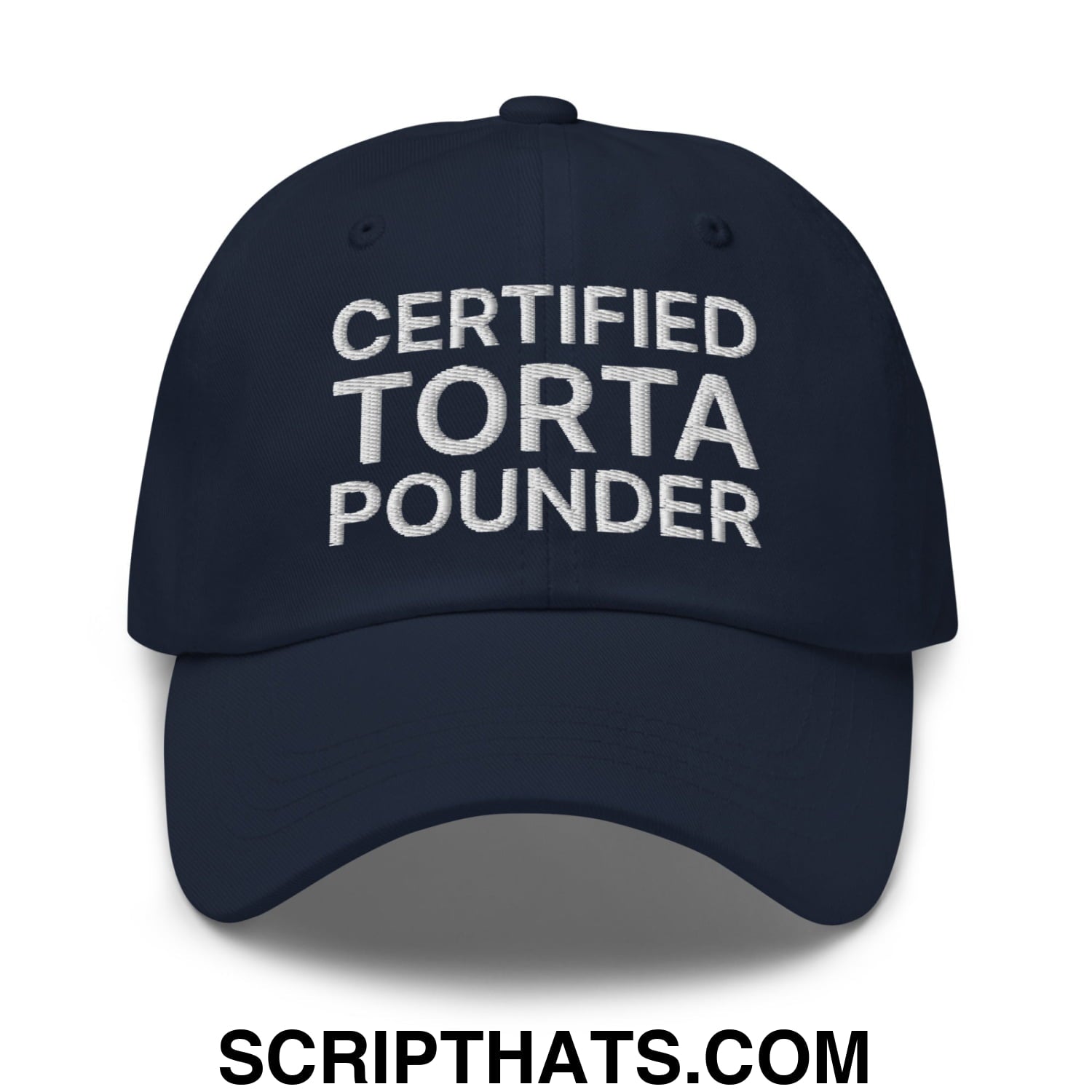 Certified Torta Pounder Embroidered Unstructured Dad Hat Navy