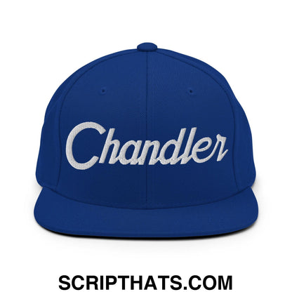 Chandler Script Snapback Hat Royal Blue
