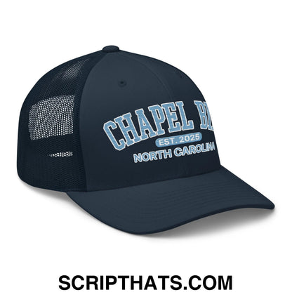 Chapel Bill Belichick UNC Coach Embroidered Mesh Trucker Hat Navy