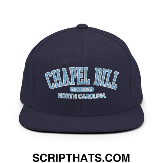 Chapel Bill Belichick UNC Coach Flat Bill Brim Snapback Hat Default Title