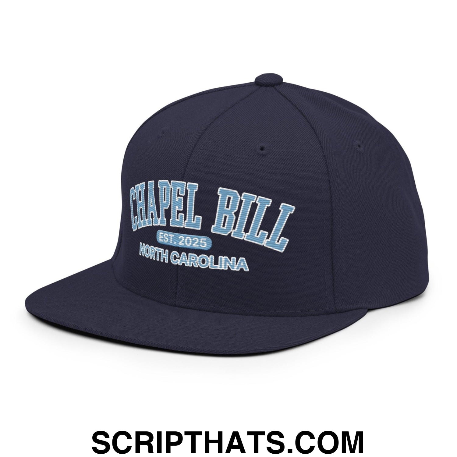 Chapel Bill Belichick UNC Coach Flat Bill Brim Snapback Hat Default Title