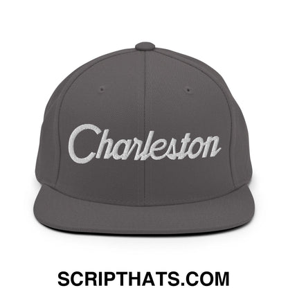 Charleston Script Snapback Hat Dark Grey