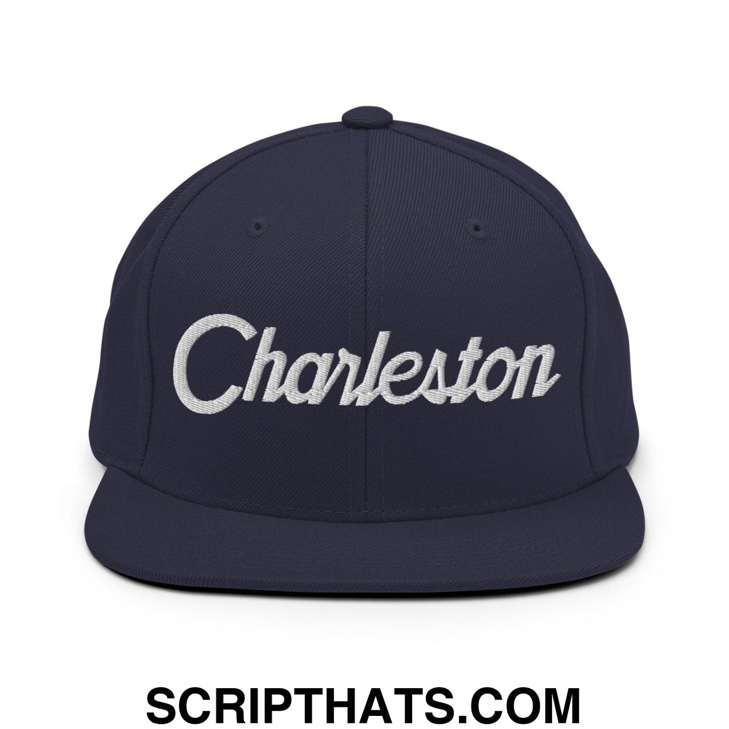 Charleston Script Snapback Hat Navy