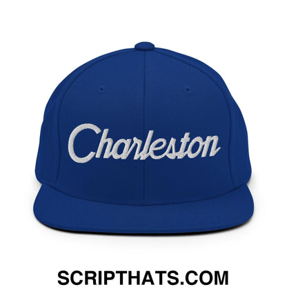 Charleston Script Snapback Hat Royal Blue