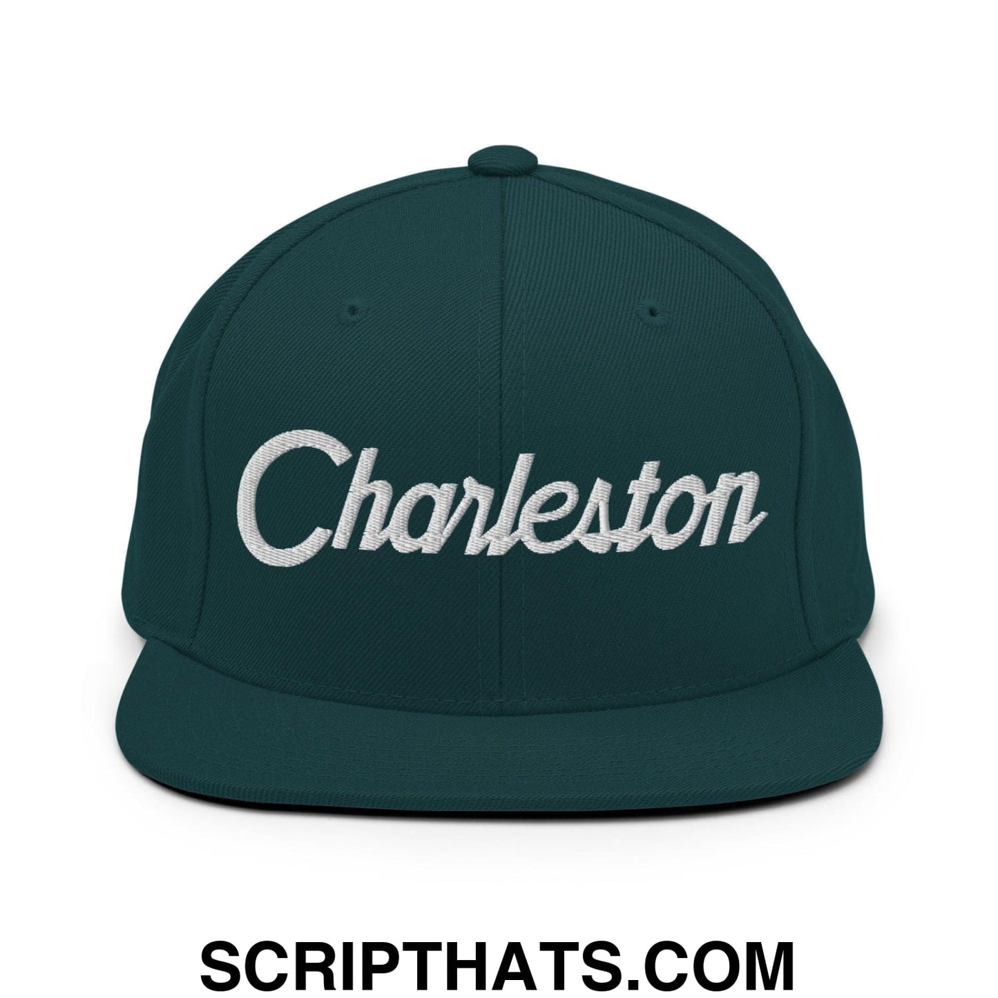 Charleston Script Snapback Hat Spruce