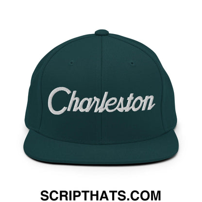 Charleston Script Snapback Hat Spruce
