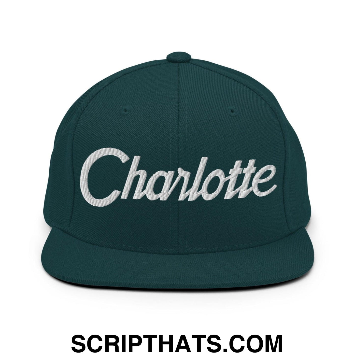 Charlotte Script Snapback Hat Spruce