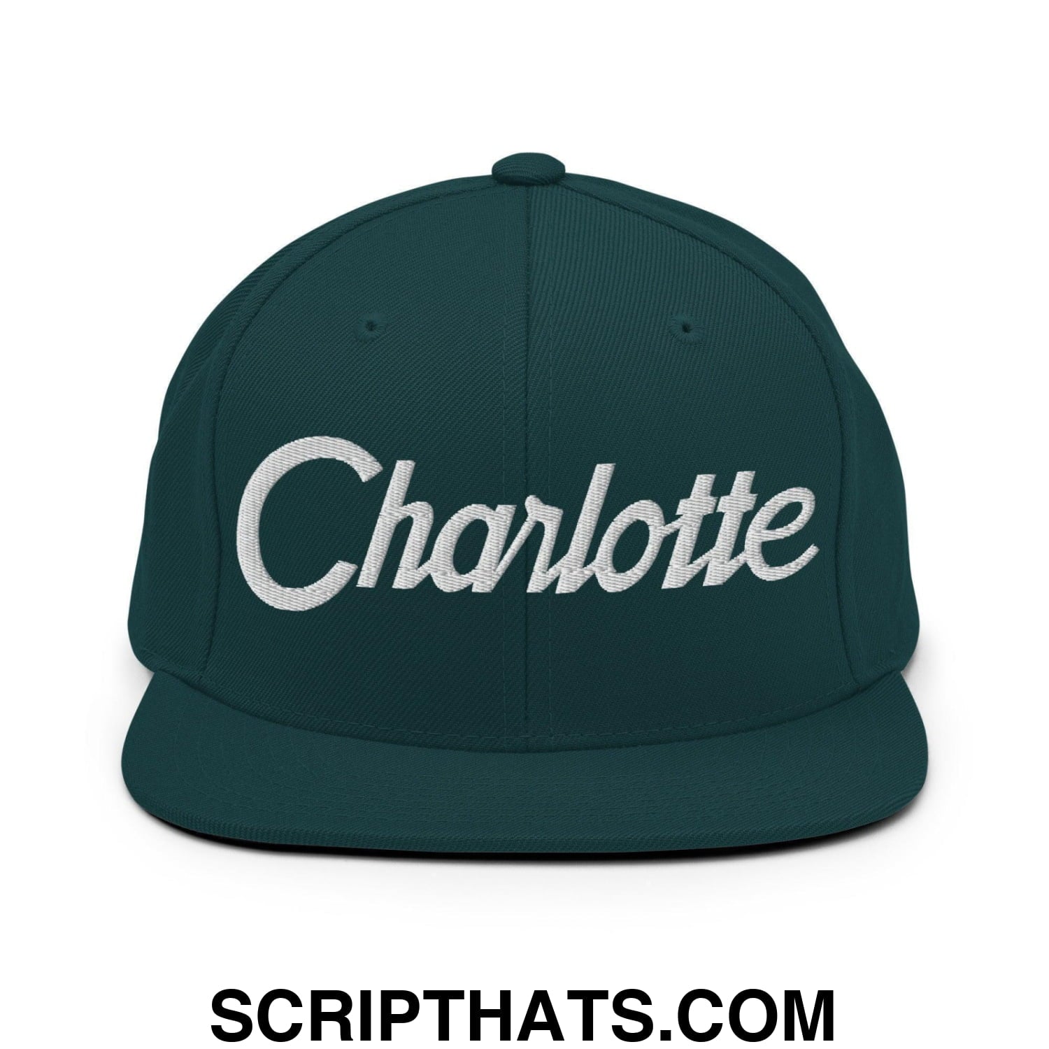 Charlotte Script Snapback Hat Spruce