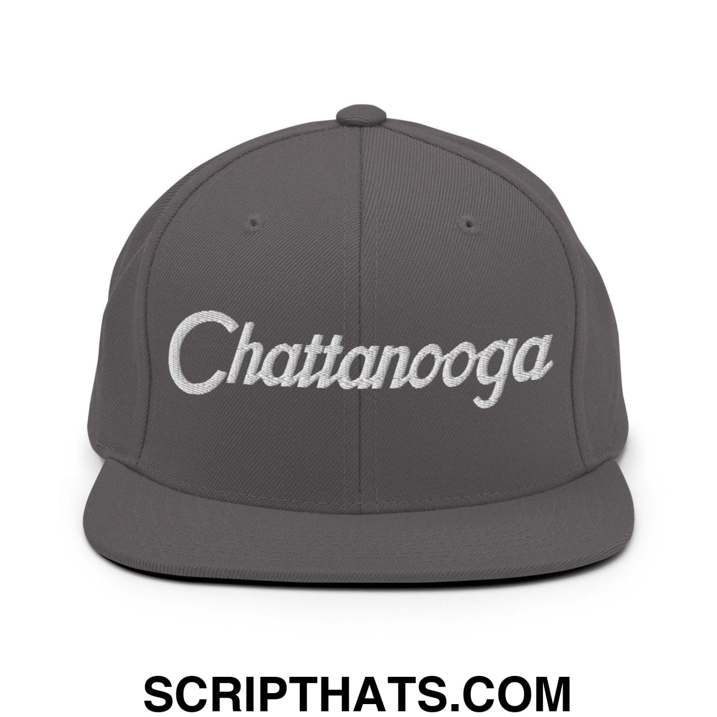 Chattanooga Script Snapback Hat Dark Grey