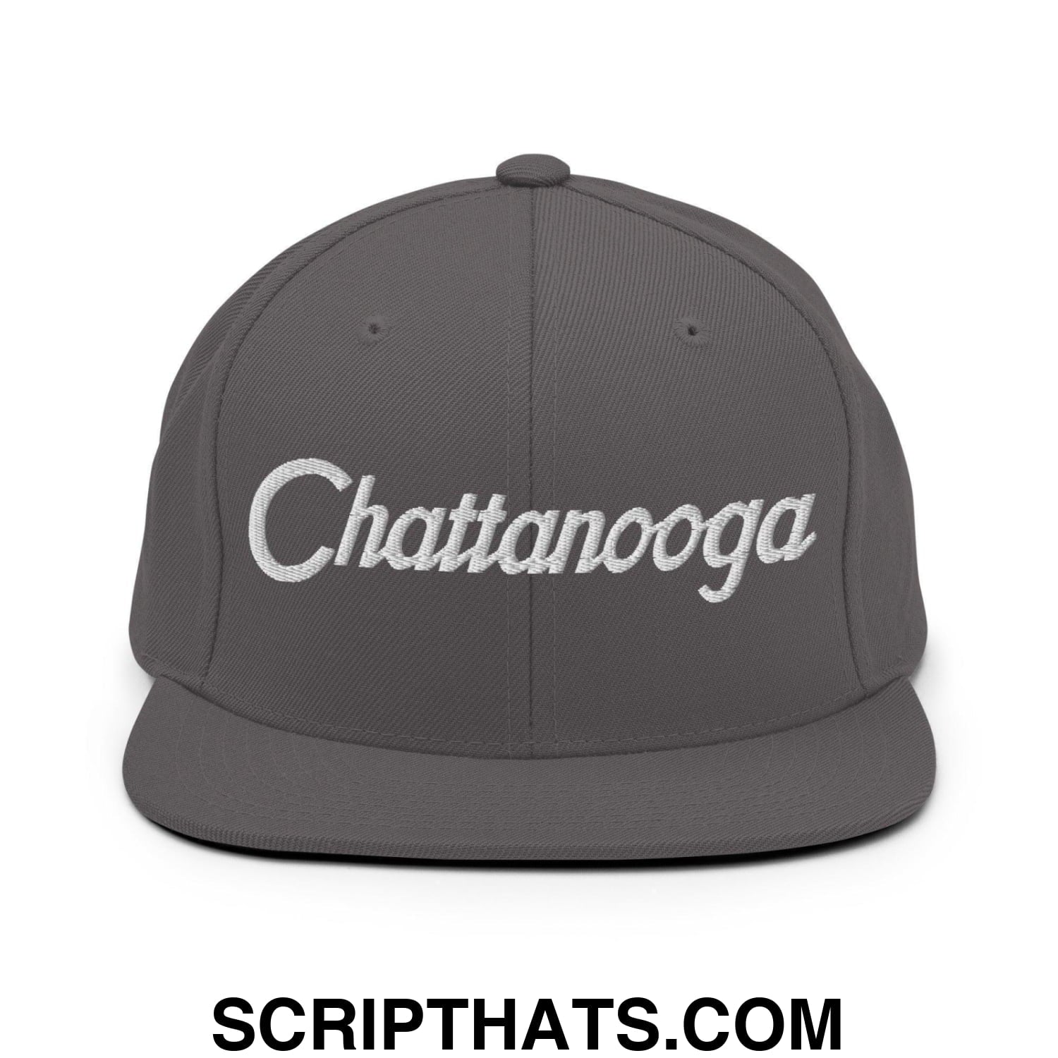 Chattanooga Script Snapback Hat Dark Grey