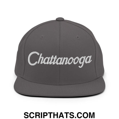 Chattanooga Script Snapback Hat Dark Grey