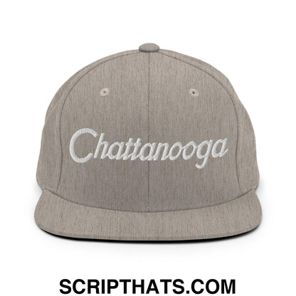 Chattanooga Script Snapback Hat Heather Grey