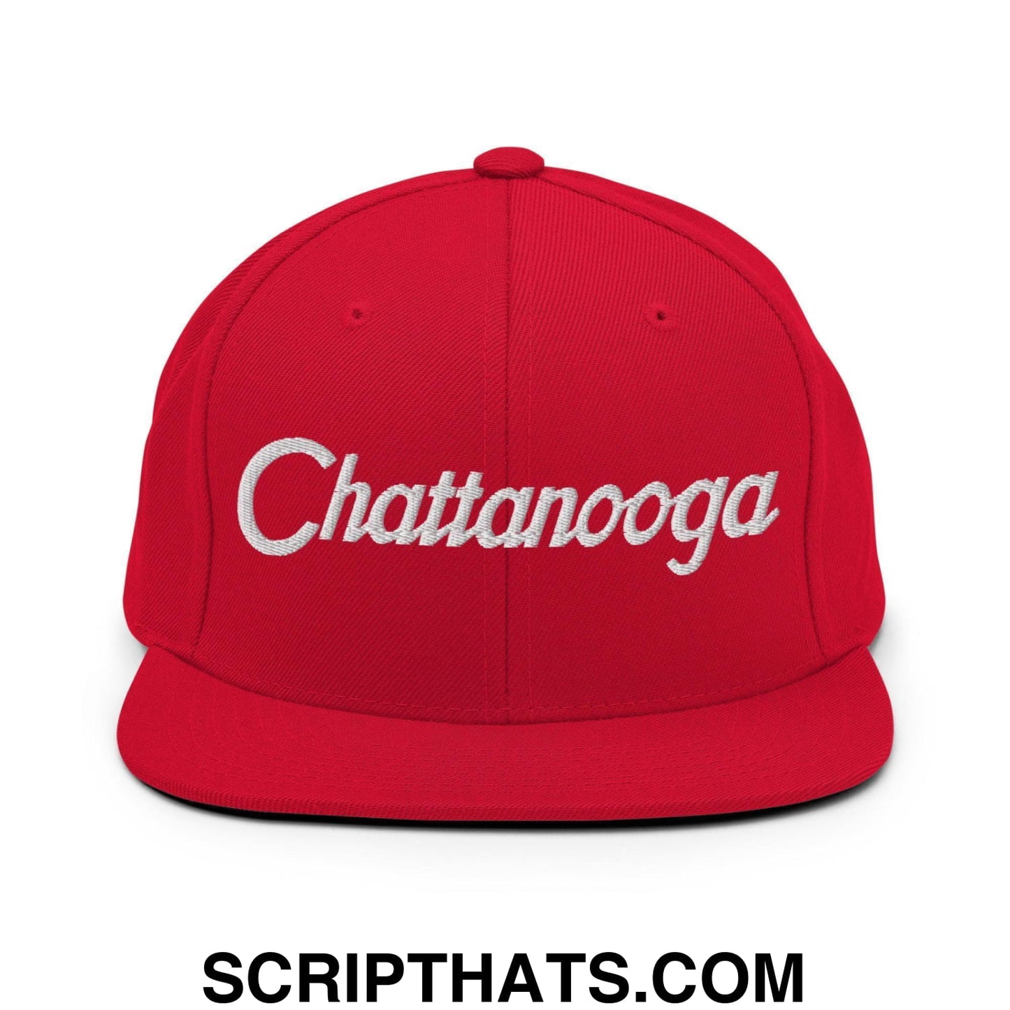 Chattanooga Script Snapback Hat Red