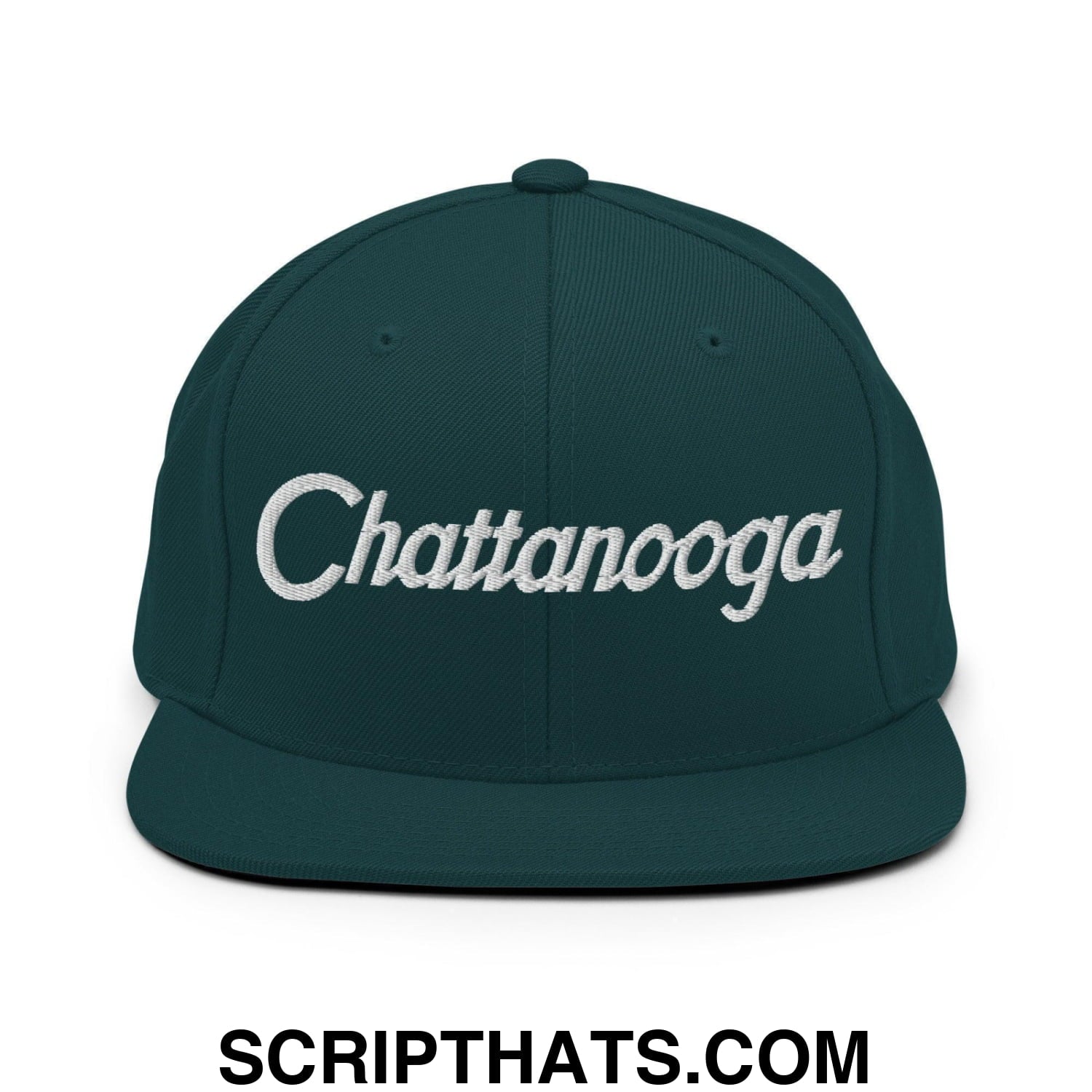 Chattanooga Script Snapback Hat Spruce