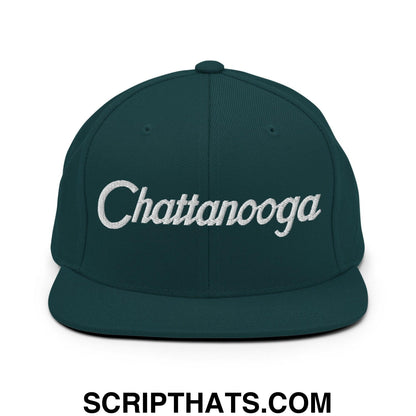 Chattanooga Script Snapback Hat Spruce