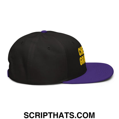 Cheese Grater Football Embroidered Flat Brim Bill Snapback Hat Purple Black Black