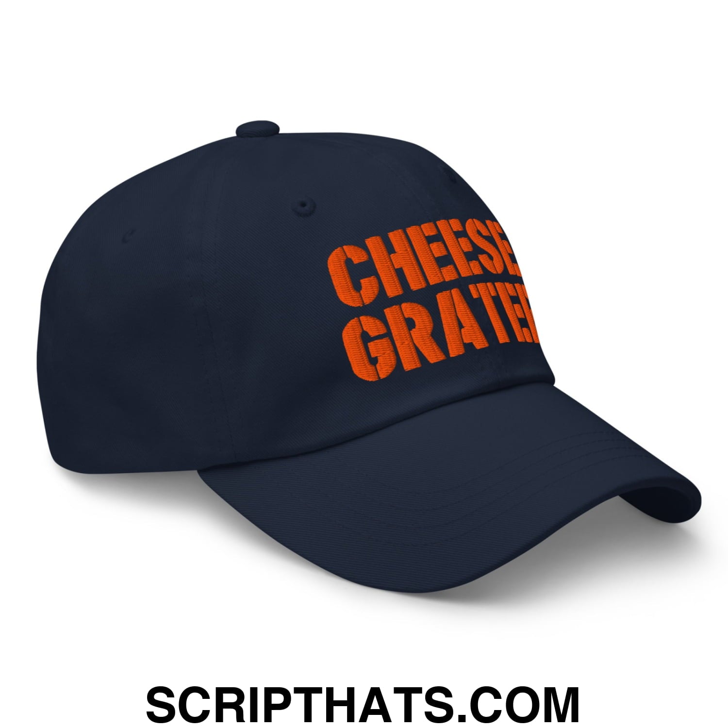 Cheese Grater Football Embroidered Unstructured Dad Hat Navy