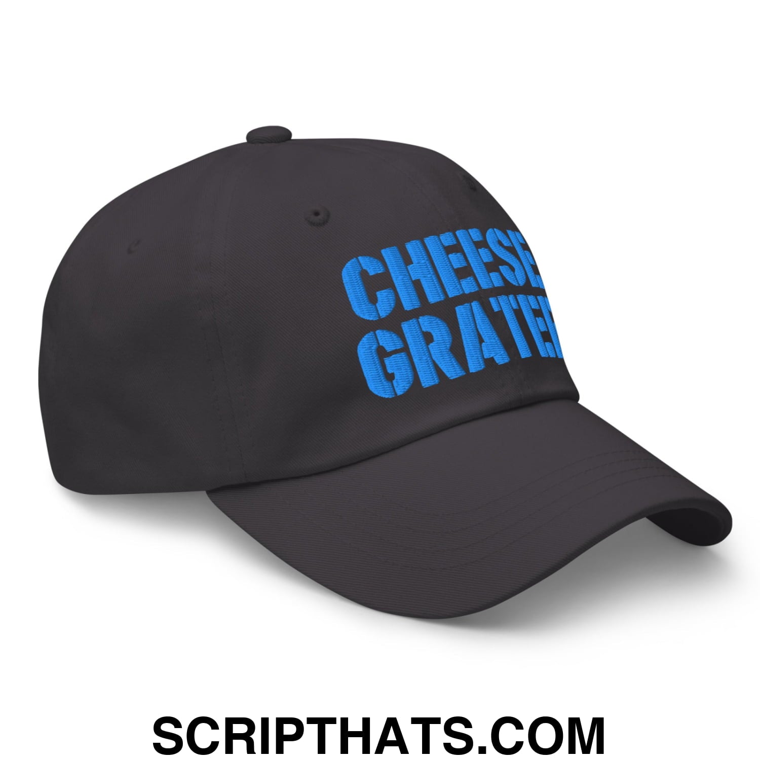 Cheese Grater Football Embroidered Unstructured Dad Hat Dark Grey