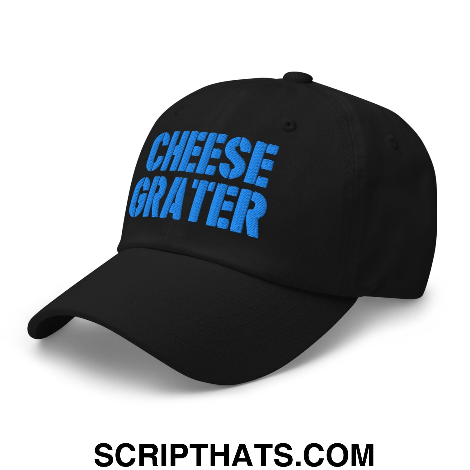 Cheese Grater Football Embroidered Unstructured Dad Hat Black