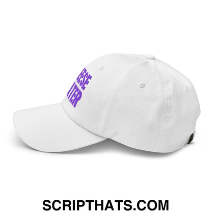 Cheese Grater Football Embroidered Unstructured Dad Hat White