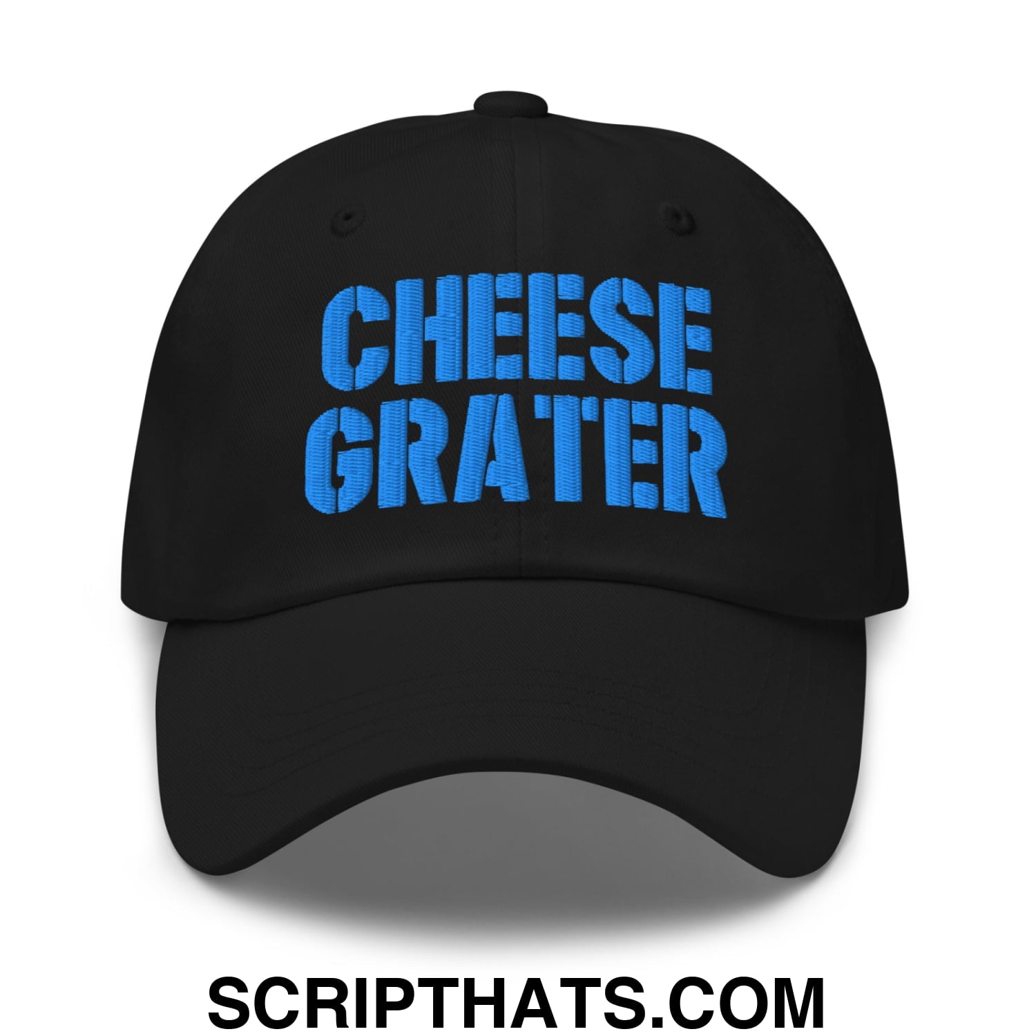 Cheese Grater Football Embroidered Unstructured Dad Hat Black
