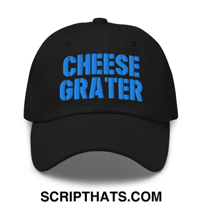 Cheese Grater Football Embroidered Unstructured Dad Hat Black