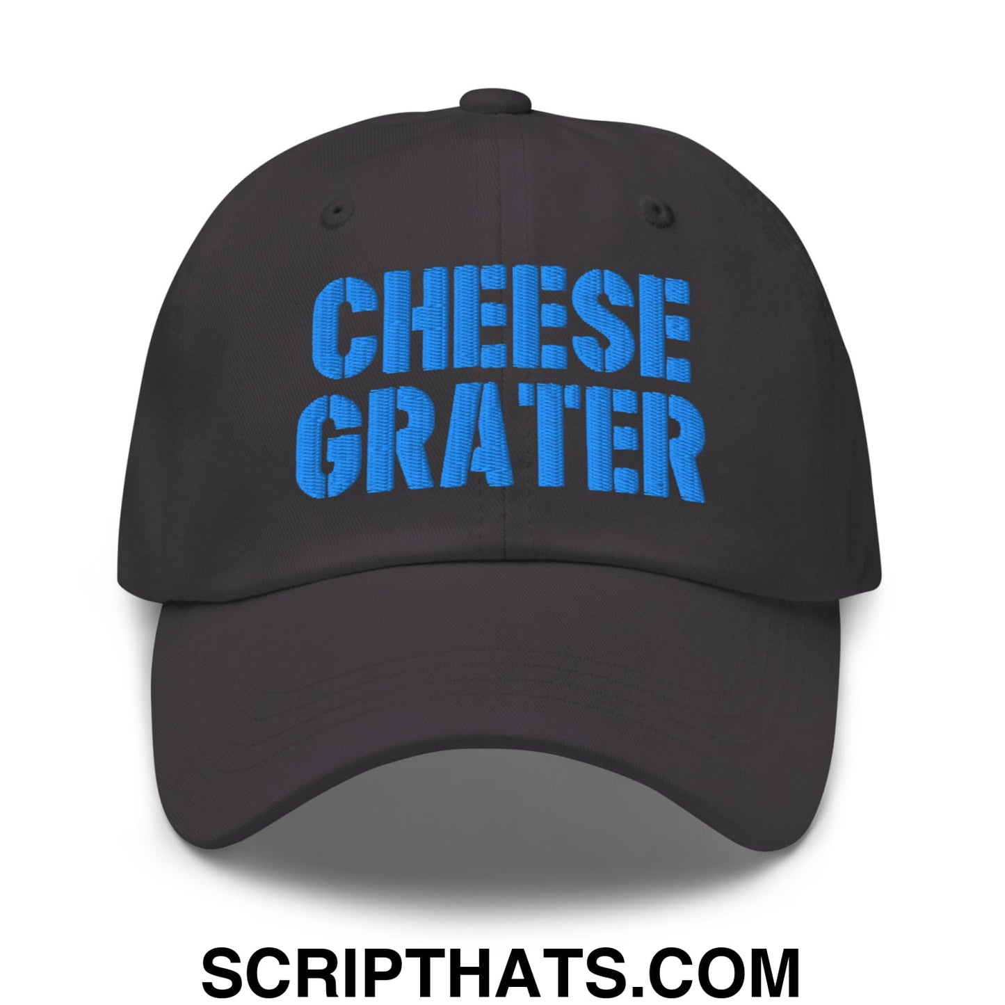 Cheese Grater Football Embroidered Unstructured Dad Hat Dark Grey