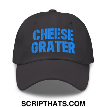 Cheese Grater Football Embroidered Unstructured Dad Hat Dark Grey