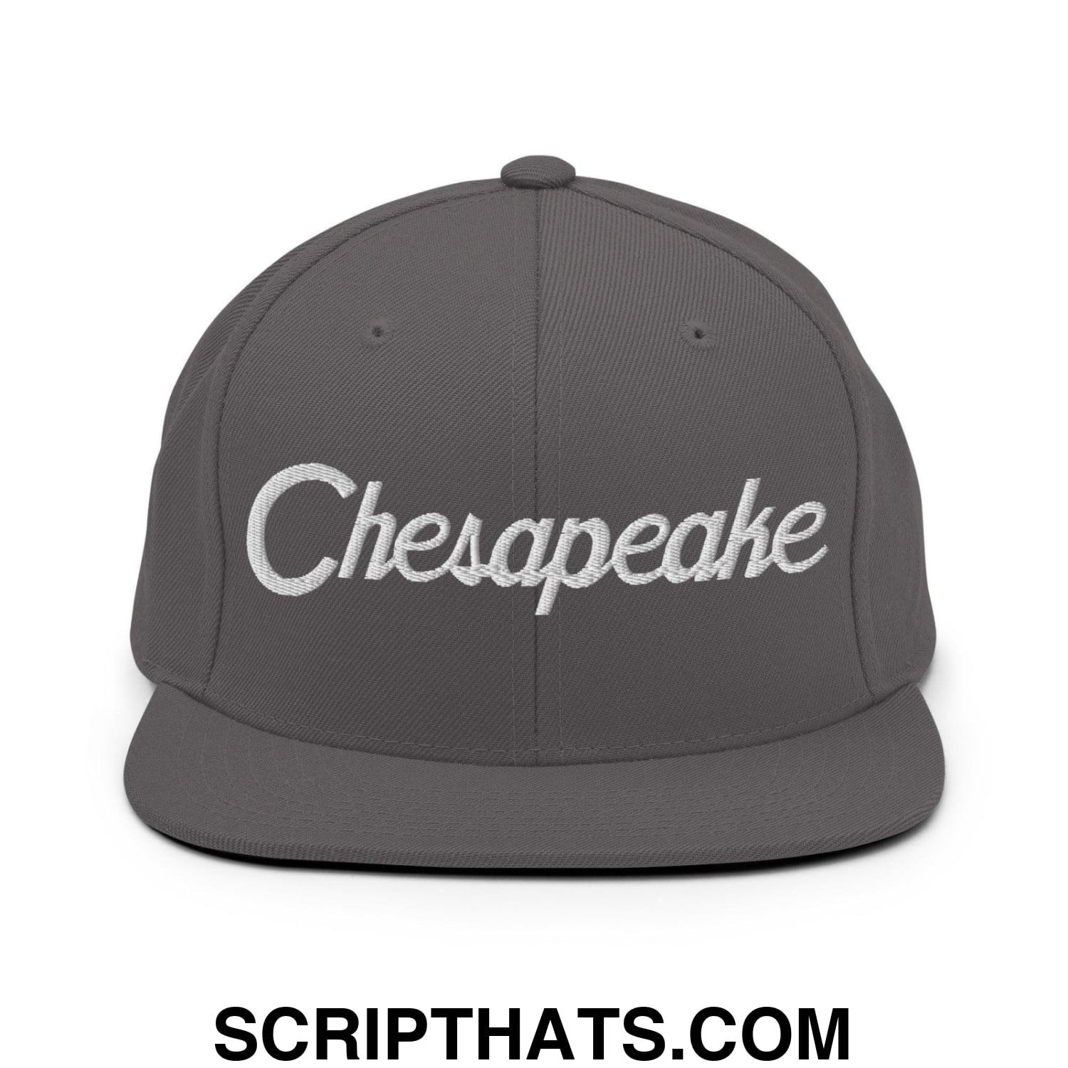 Chesapeake Script Snapback Hat Dark Grey