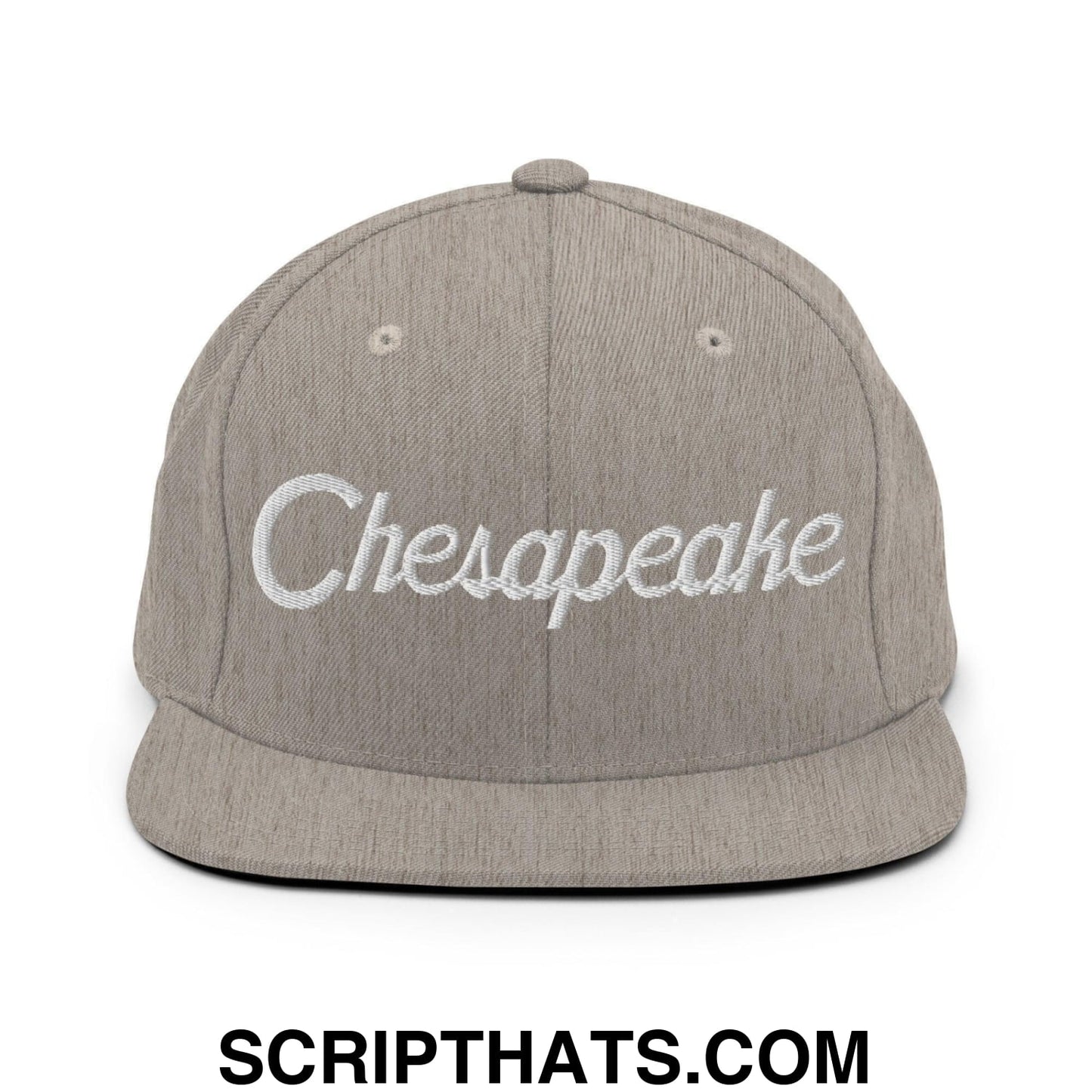 Chesapeake Script Snapback Hat Heather Grey