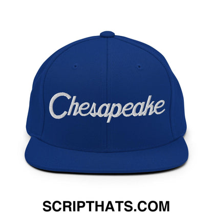 Chesapeake Script Snapback Hat Royal Blue
