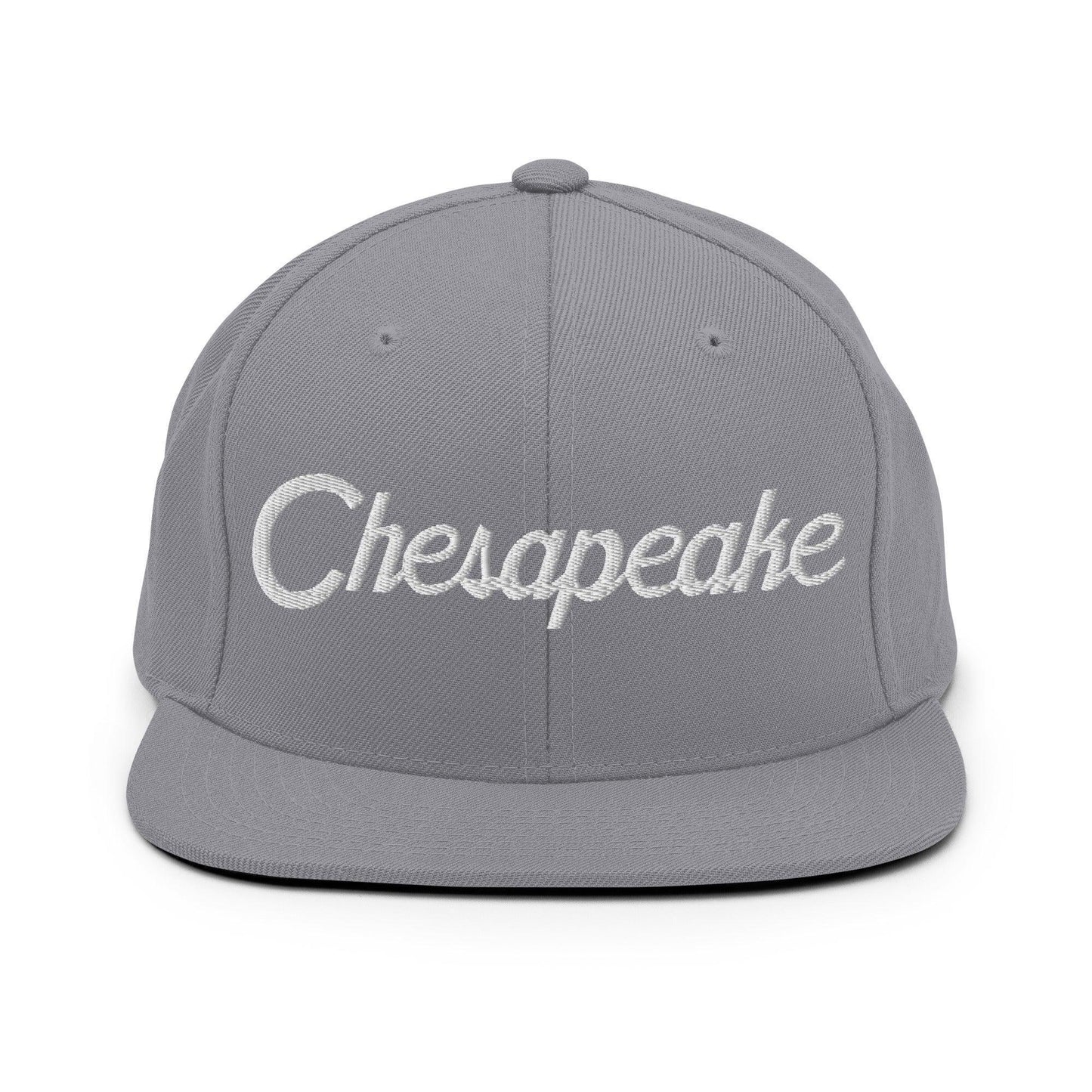Chesapeake Script Snapback Hat Silver