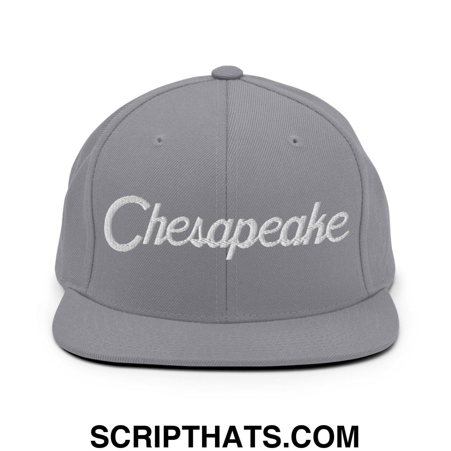 Chesapeake Script Snapback Hat Silver