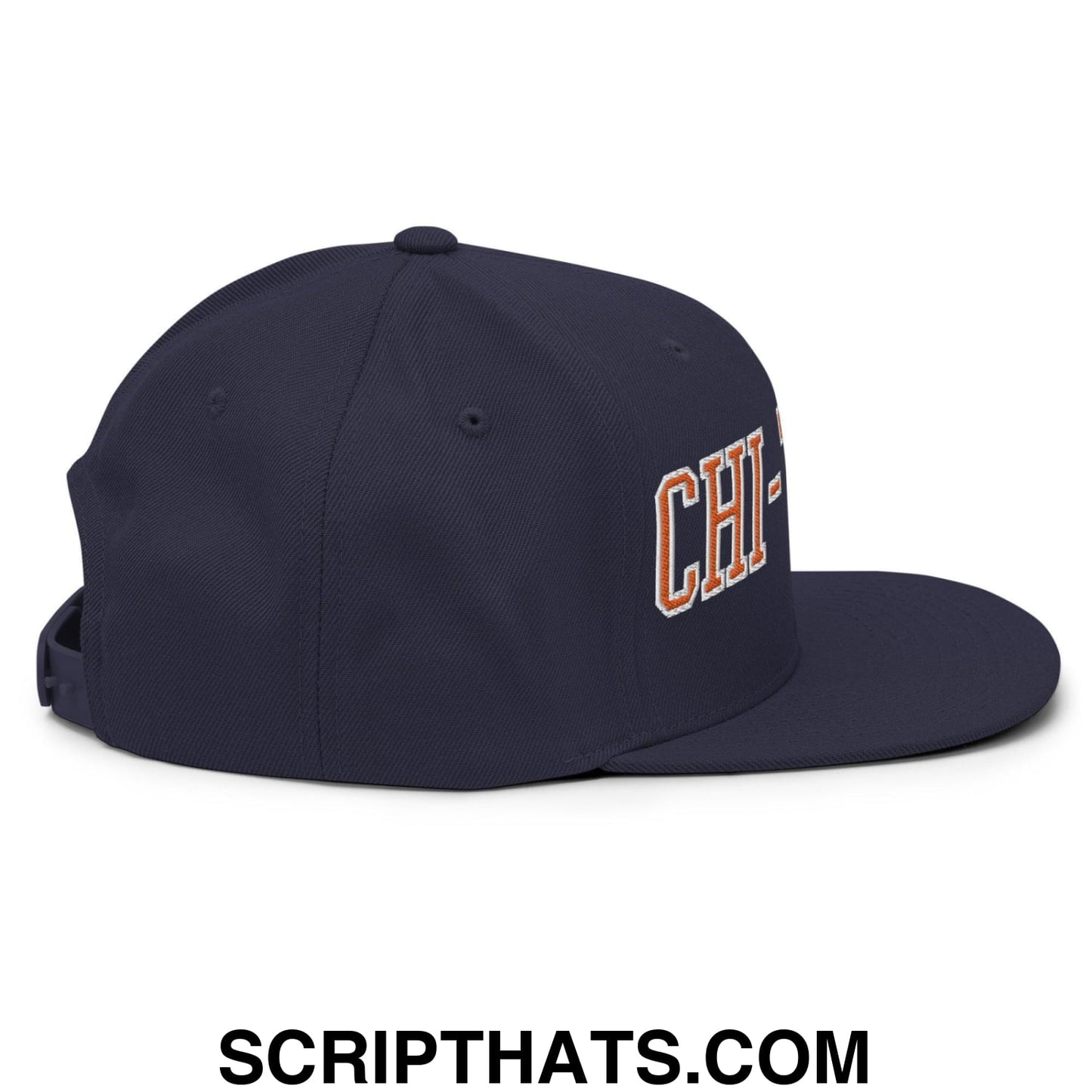 Chi-Town Chicago Football Block Snapback Hat Navy