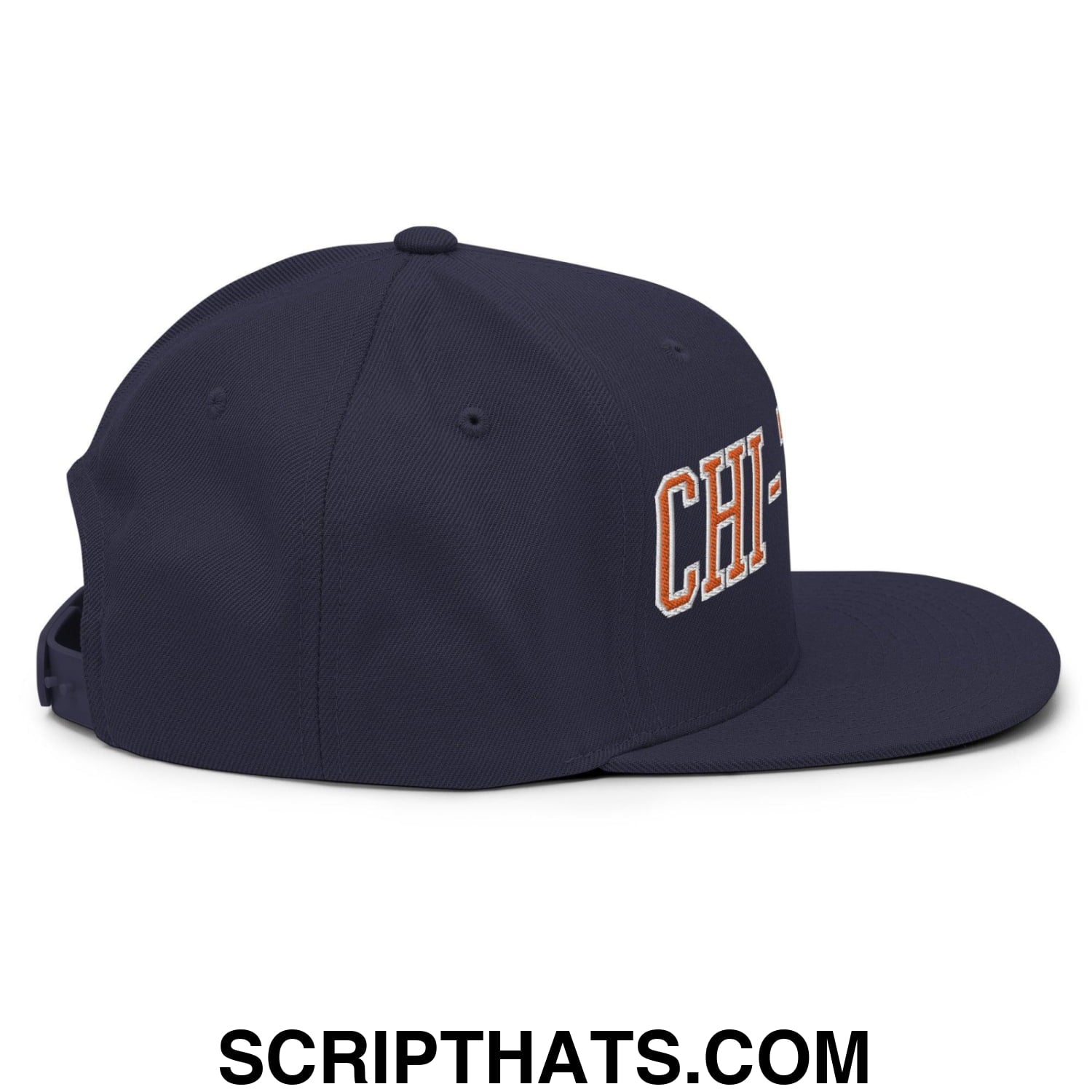 Chi-Town Chicago Football Block Snapback Hat Navy