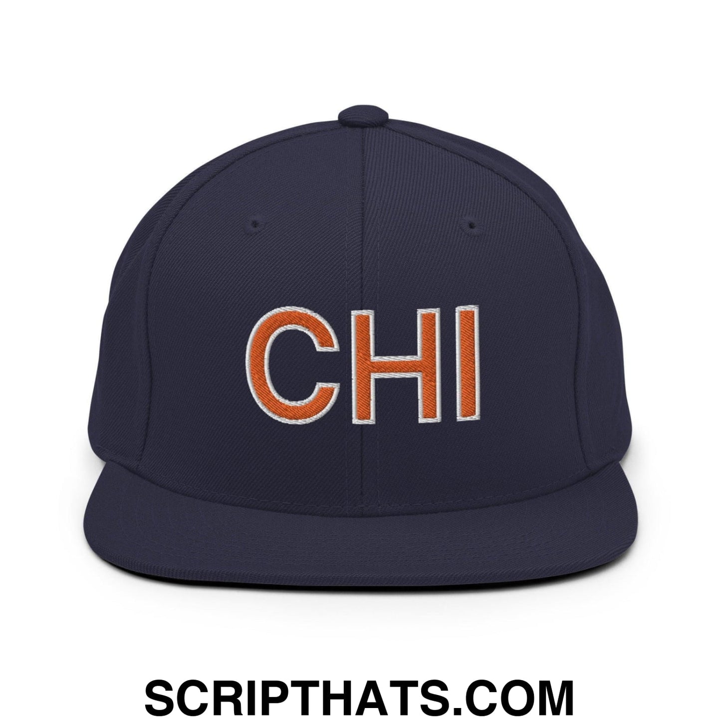 Chicago Chi Football Snapback Hat Navy