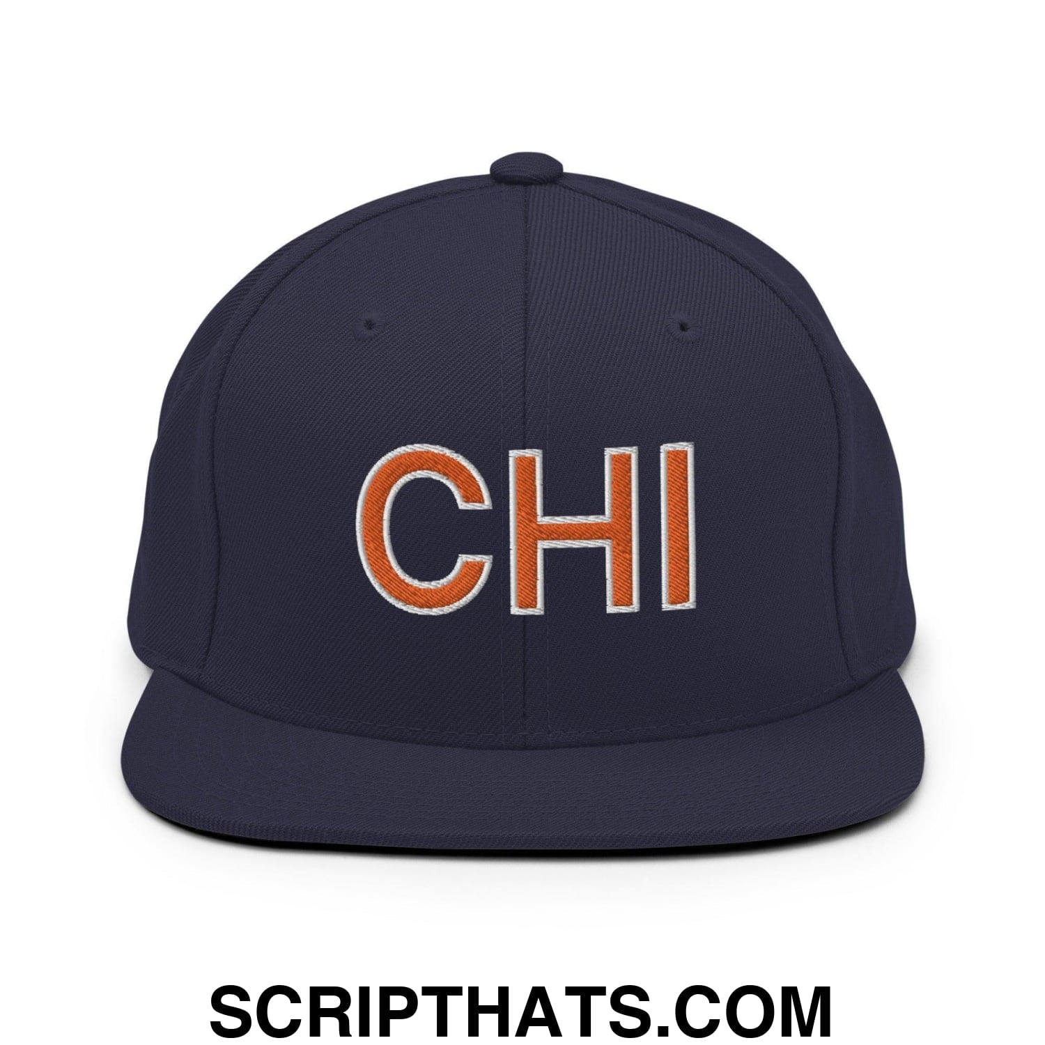 Chicago Chi Football Snapback Hat Navy