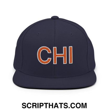 Chicago Chi Football Snapback Hat Navy