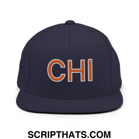 Chicago Chi Football Snapback Hat Navy