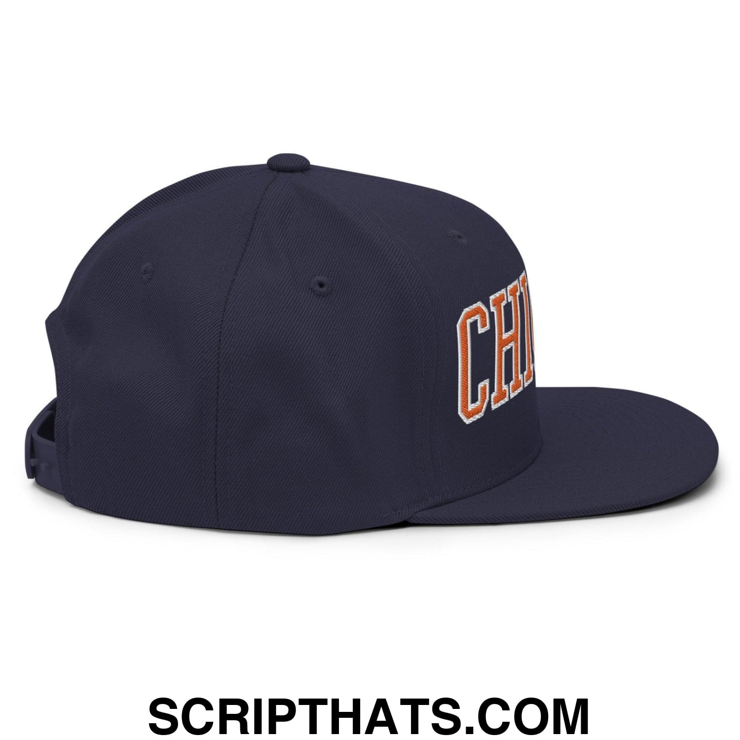 Chicago Football Block Snapback Hat Navy