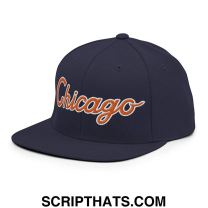 Chicago Football II Script Snapback Hat Navy
