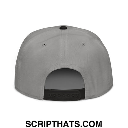 Chicks Dig Guys That Eat Out Embroidered Flat Brim Bill Snapback Hat Black Gray Gray