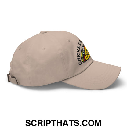 Chicks Dig Guys That Eat Out Embroidered Unstructured Dad Hat Stone