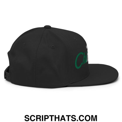Chihuahua Mexico Vintage Sports Script Snapback Hat Black