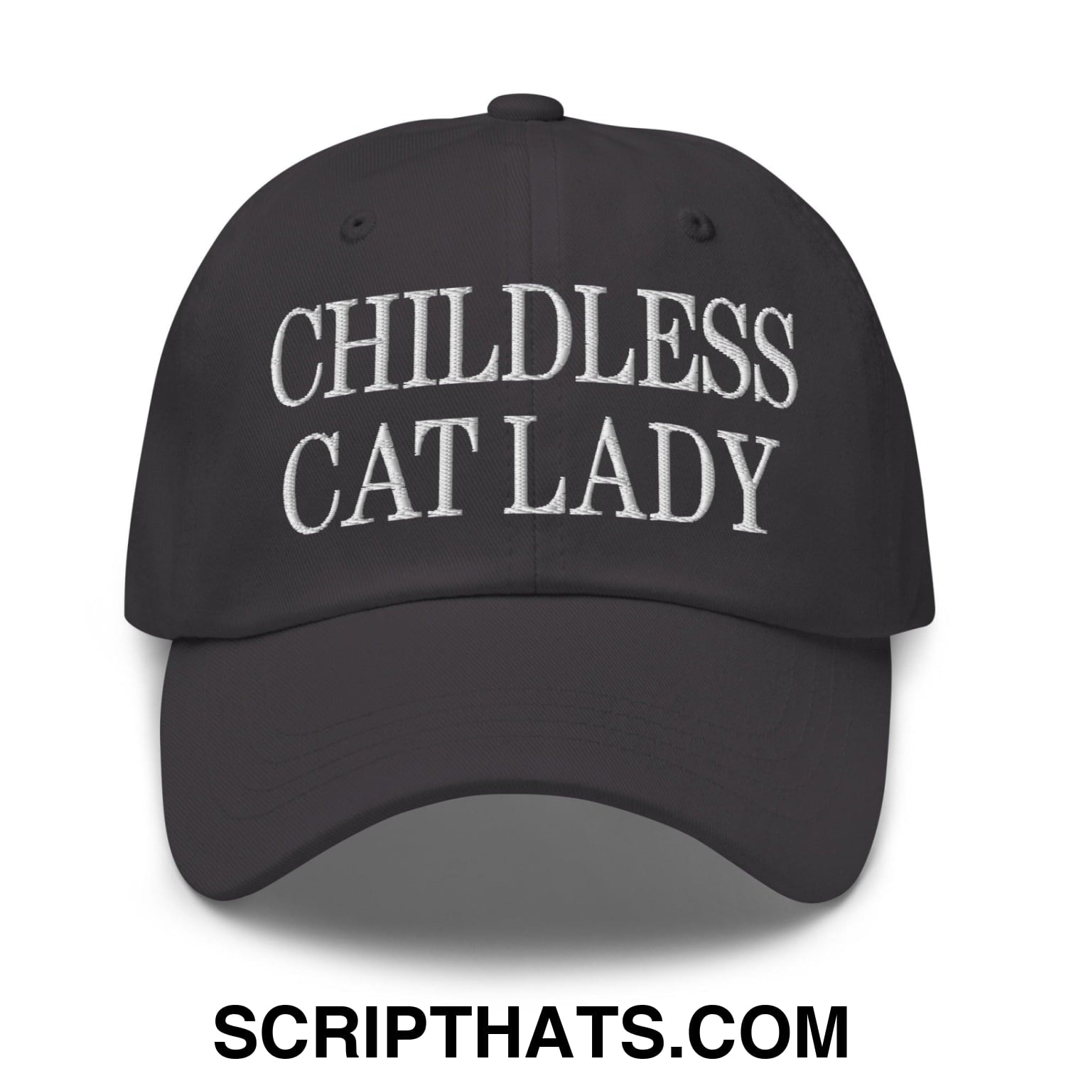 Childless Cat Lady Dad Hat Dark Grey