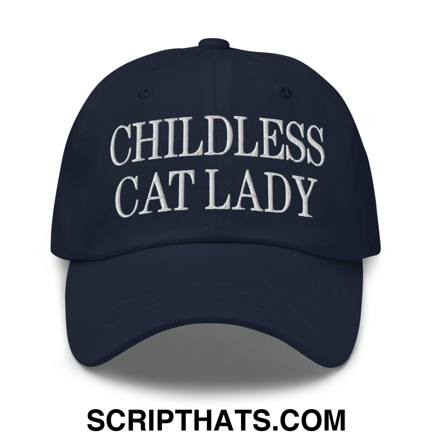 Childless Cat Lady Dad Hat Navy