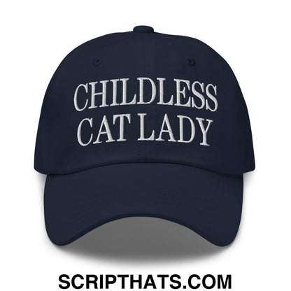 Childless Cat Lady Dad Hat Navy