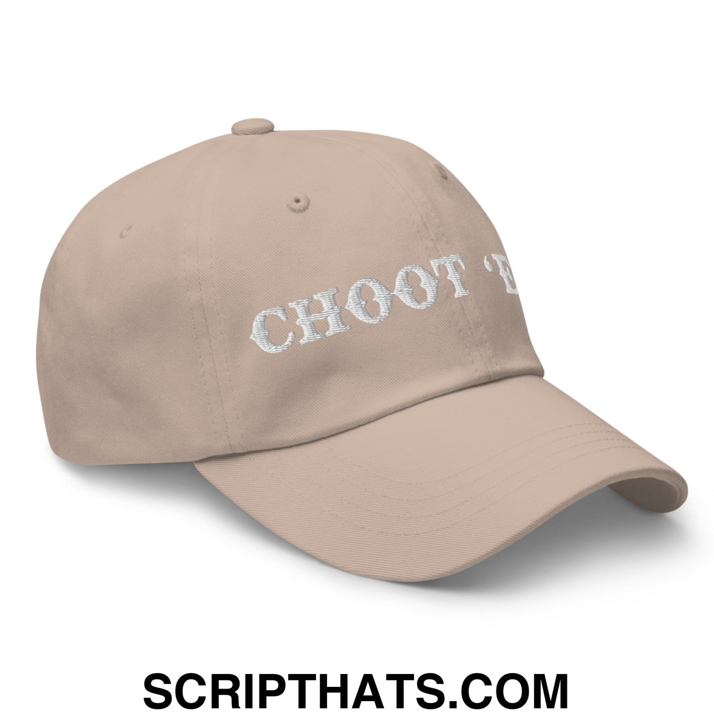 Choot 'em! Embroidered Unstructured Dad Hat Stone
